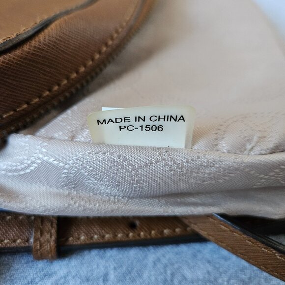 Michael Kors Jet Set Travel Large Crossbody Bag Brown Acorn Saffiano Leather In - Picture 16 of 16